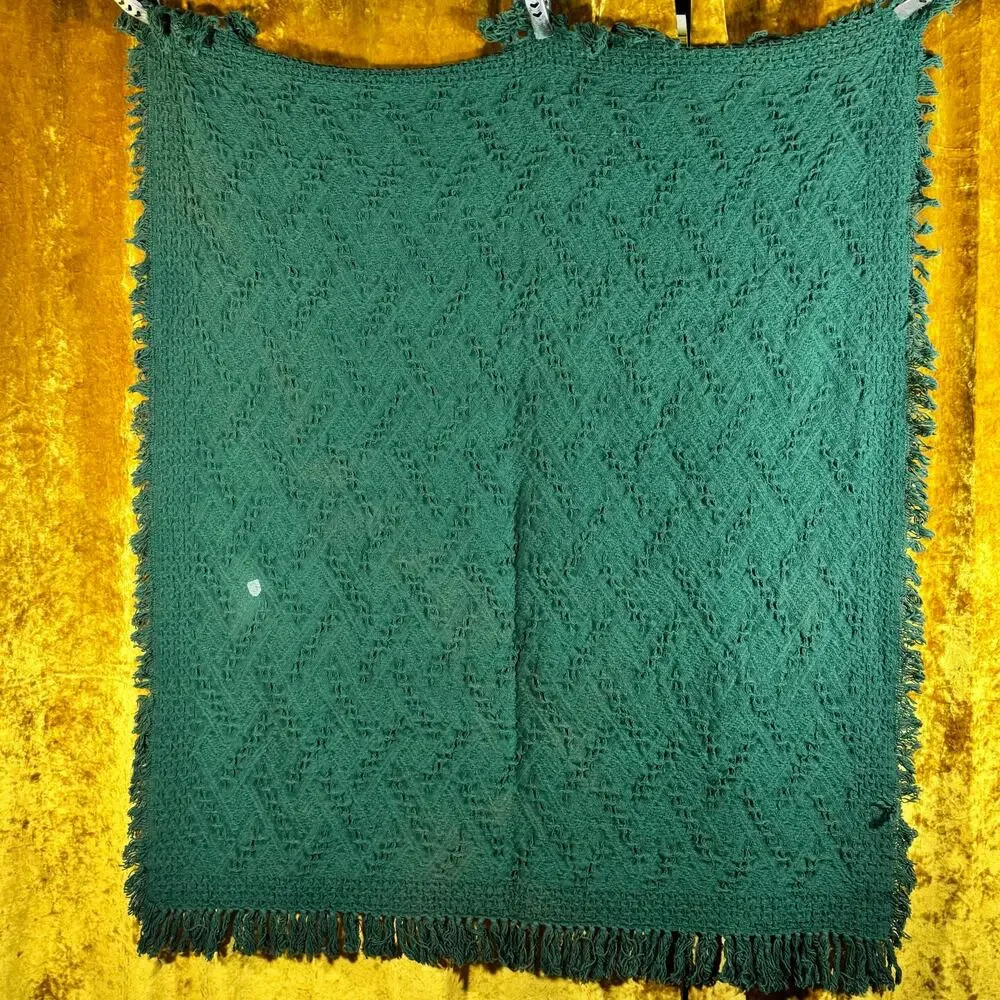 Dark Green Cottagecore Style Throw Blanket 42